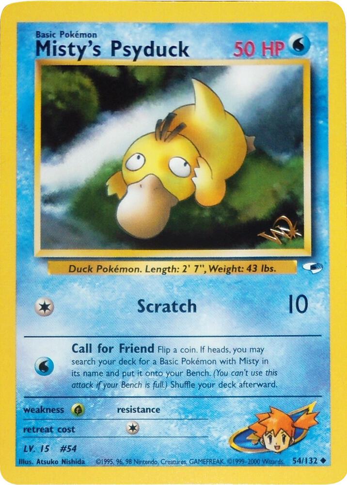 Misty's Psyduck W Stamped 054/132 (WoTC Promo) 