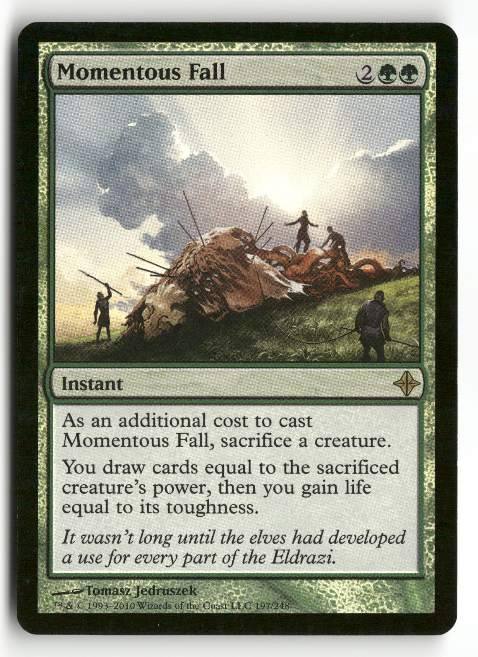Magic The Gathering Rise of the Eldrazi 197 Momentous Fall R Foil NM