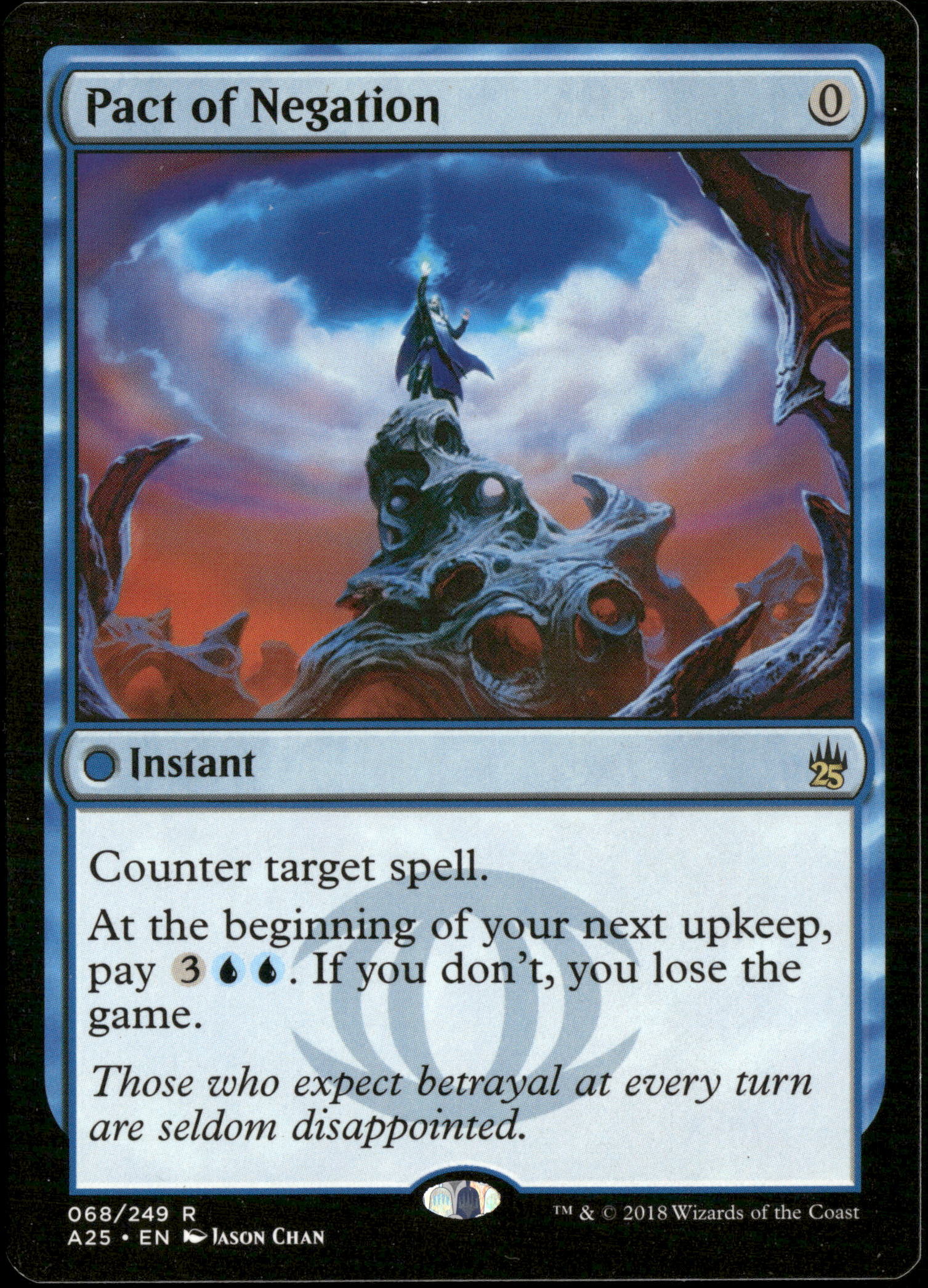 Magic The Gathering Masters 25 68 Pact of Negation R NM