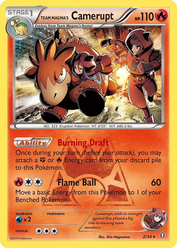 Team Magma's Camerupt 2/34 (Double Crisis)  - Holofoil