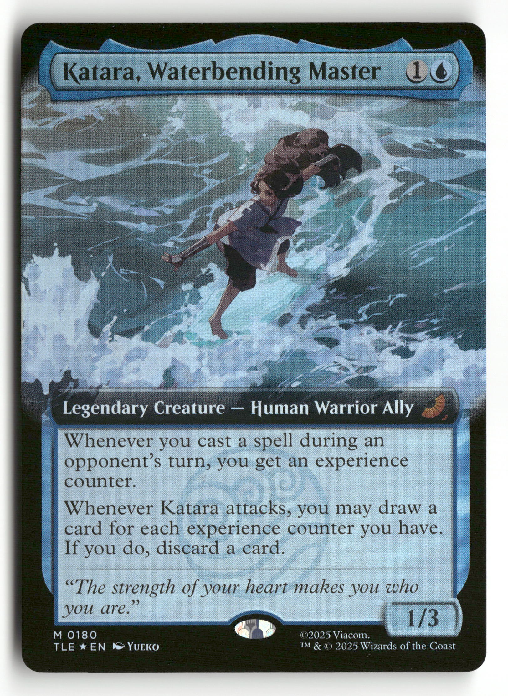 MTG Avatar The Last Airbender 180 Katara,Waterbending Master (Extended Art) Foil