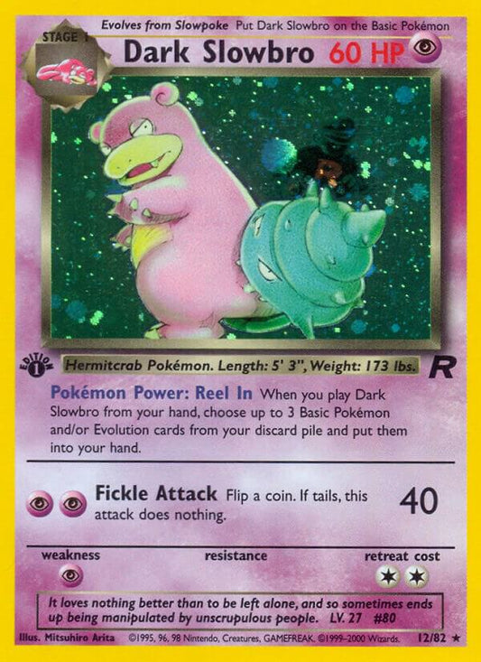 Dark Slowbro 12/82 (Team Rocket)  - 1st Edition Holofoil