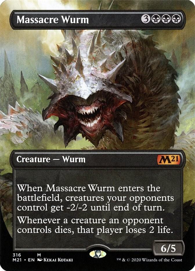 Massacre Wurm 316 (Core Set 2021)  - Borderless