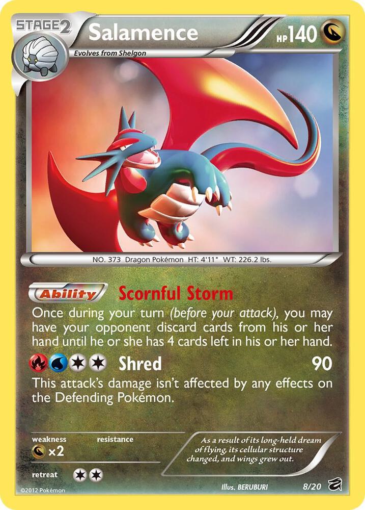 Salamence 8/20 (Dragon Vault)  - Holofoil