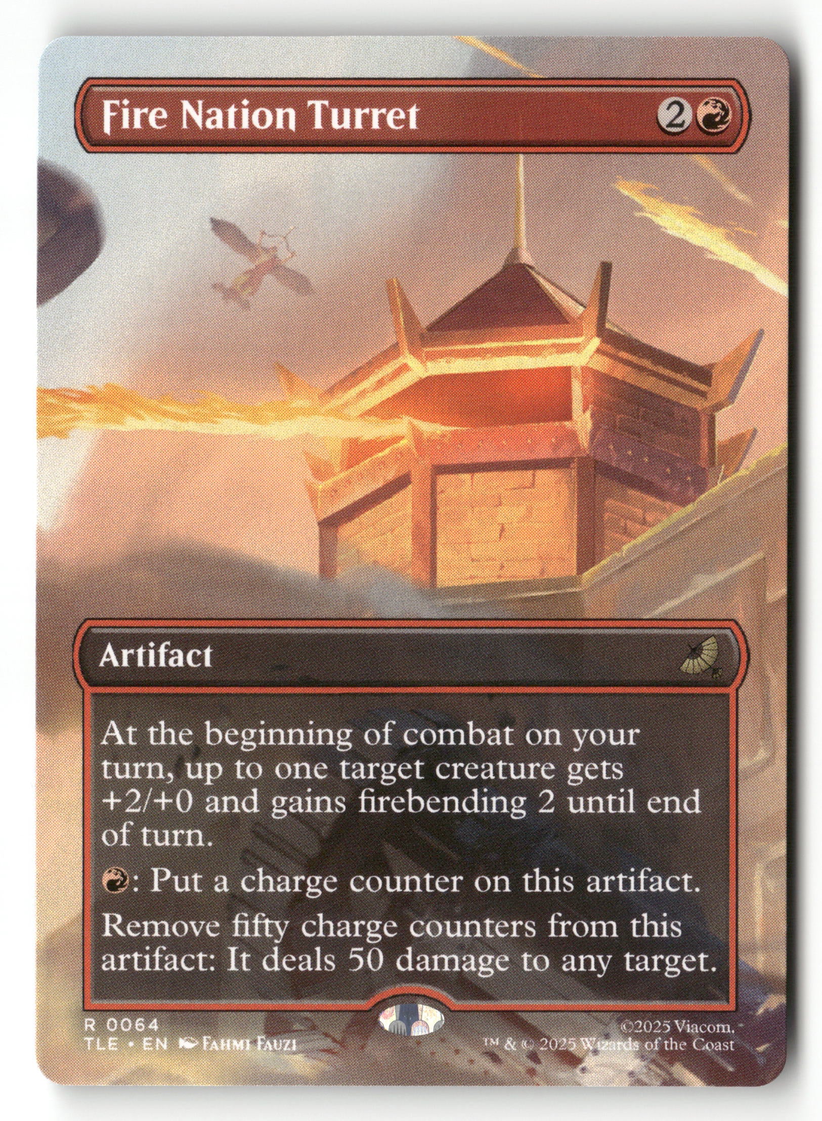 MTG Avatar: The Last Airbender: 64 Fire Nation Turret (Borderless) R NM
