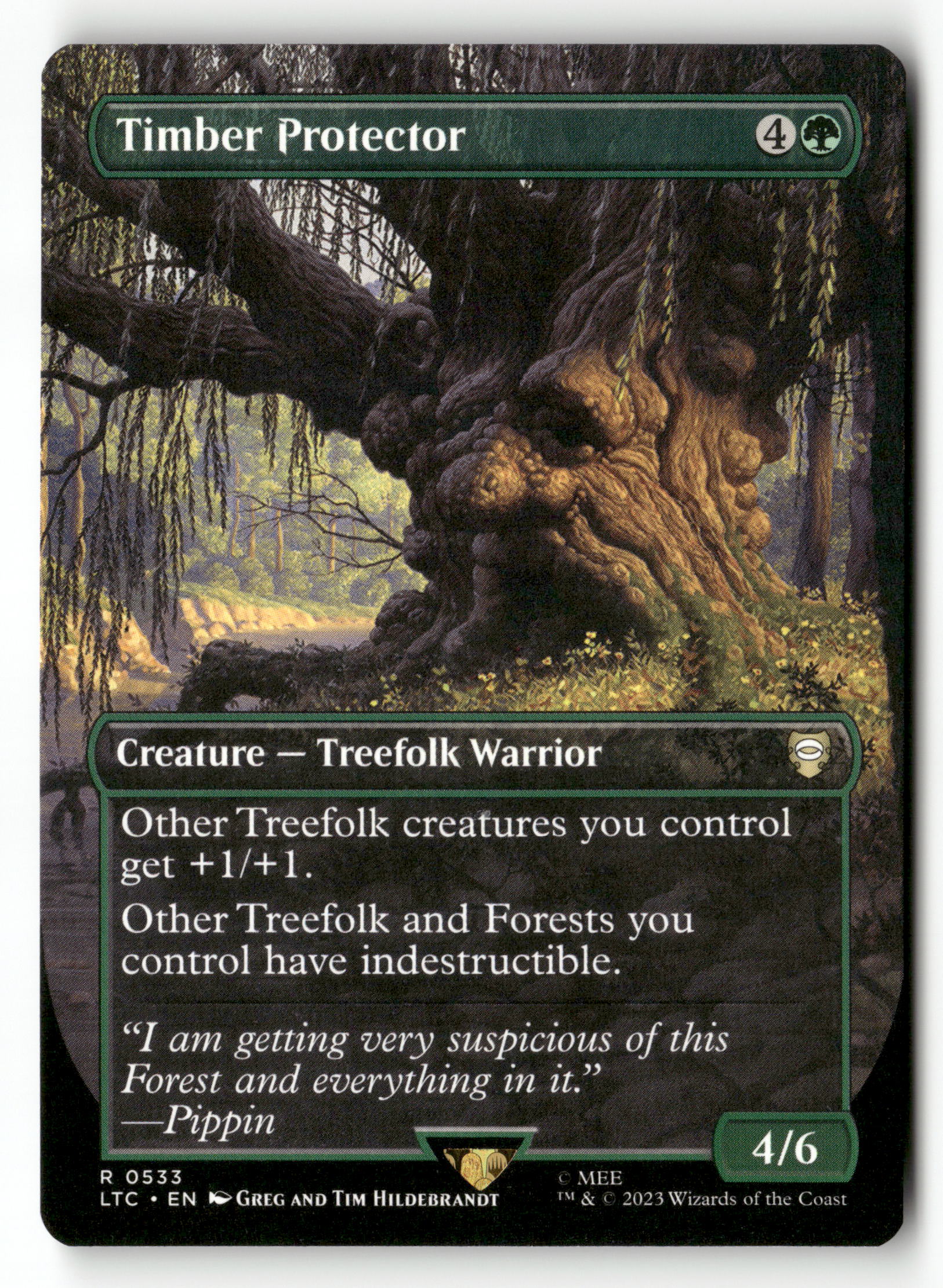 MTG: The Lord of the Rings: 533 Timber Protector (Borderless) R NM
