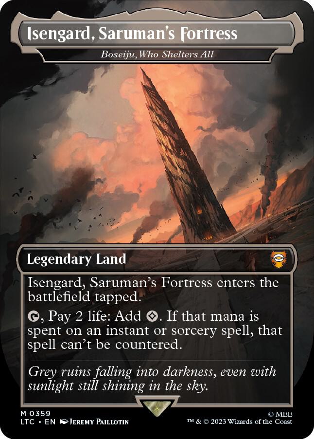 Isengard, Saruman's Fortress - Boseiju, Who Shelters All 359 (Commander: The Lord of the Rings: Tales of Middle-earth)  - Borderless