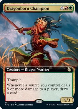 Dragonborn Champion Extended Art 314/62 (Commander: Adventures in the Forgotten Realms) 
