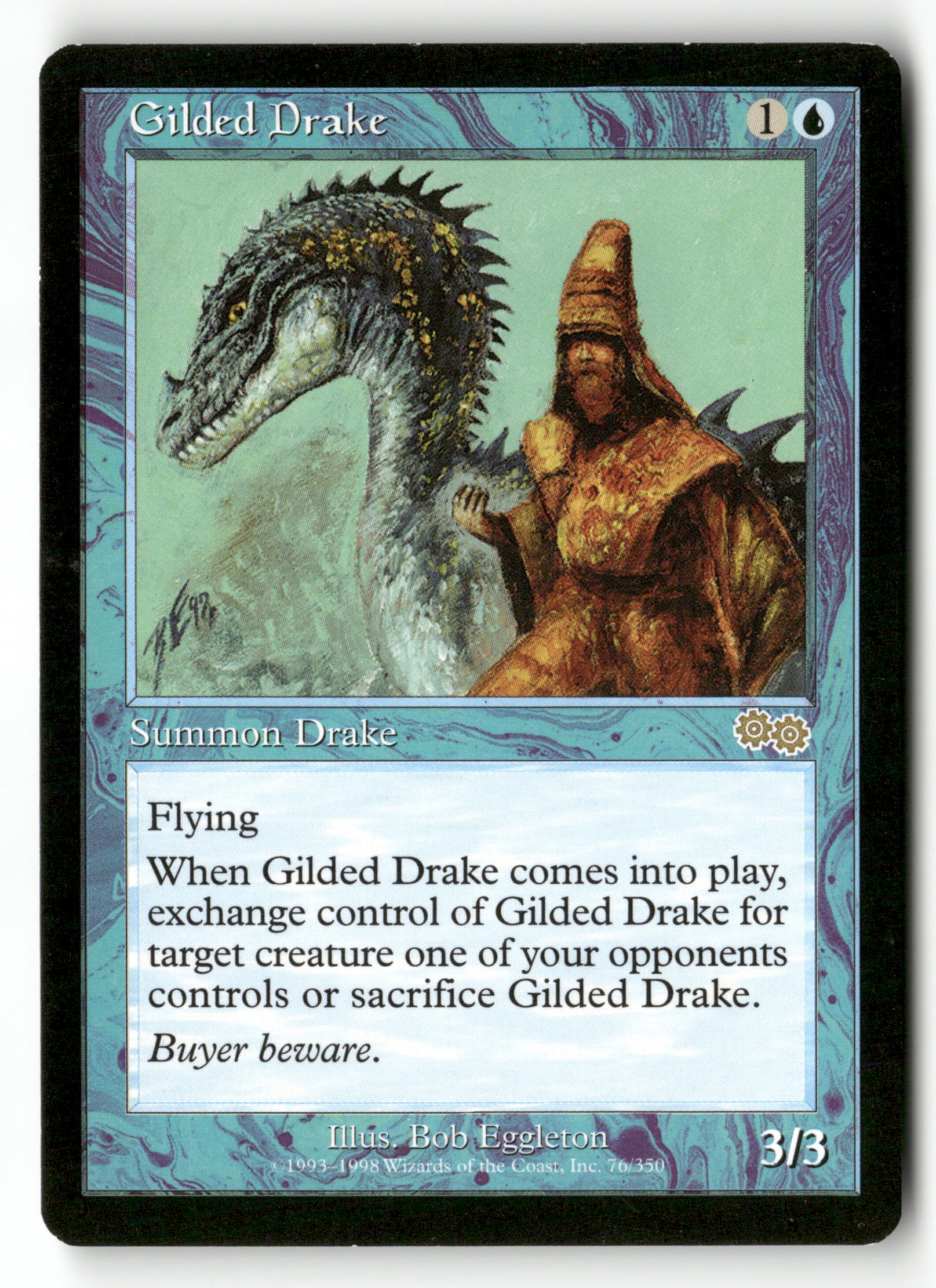 MTG Urza's Saga 76 Gilded Drake R NM