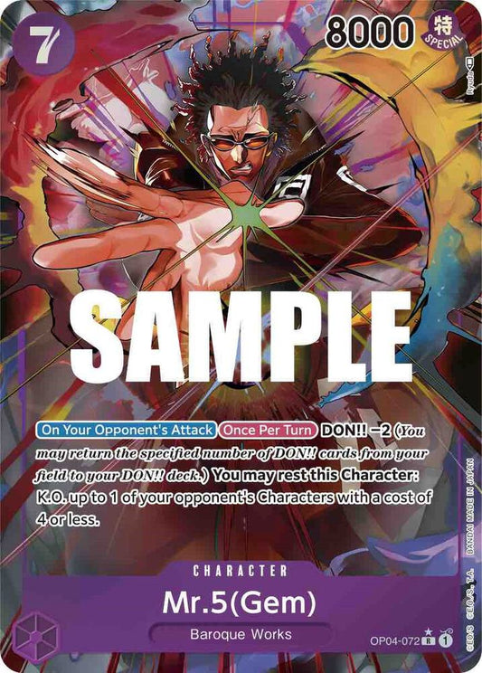 Mr.5(Gem) OP04-072 (Kingdoms of Intrigue)  - Alternate Art Foil