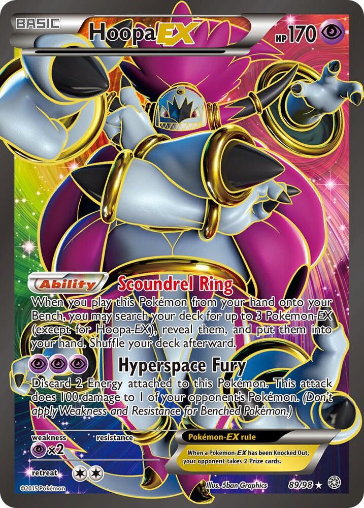 2015 Pokemon XY - Ancient Origins 89/98 Hoopa EX Full Art Ultra Rare