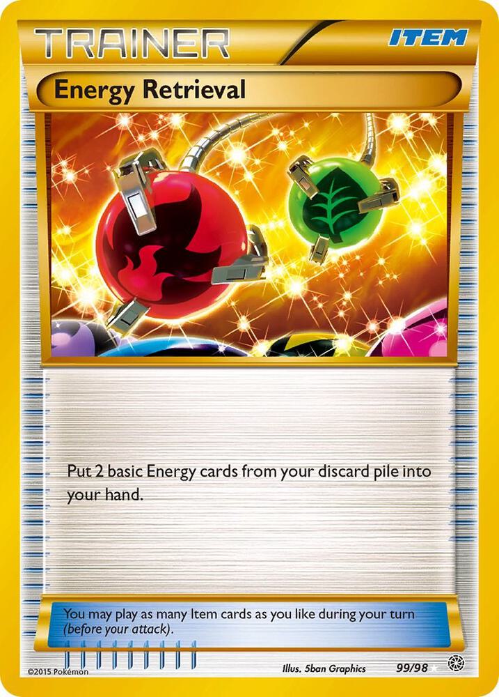2015 Pokemon XY - Ancient Origins 99/98 Energy Retrieval Secret Rare
