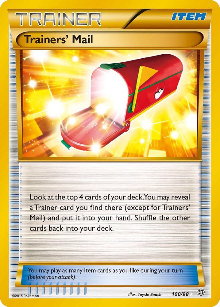 2015 Pokemon XY - Ancient Origins 100/98 Trainers' Mail Secret Rare