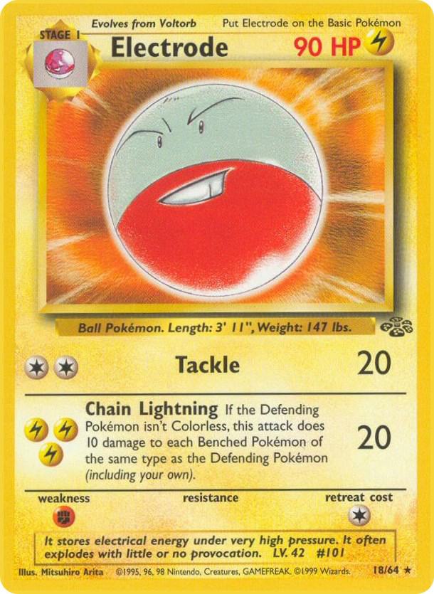 1999 Pokemon Jungle 18/64 Electrode (18) Rare