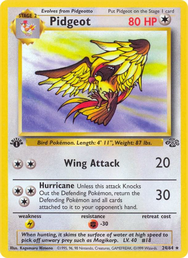 1999 Pokemon Jungle 24/64 Pidgeot (24) Rare