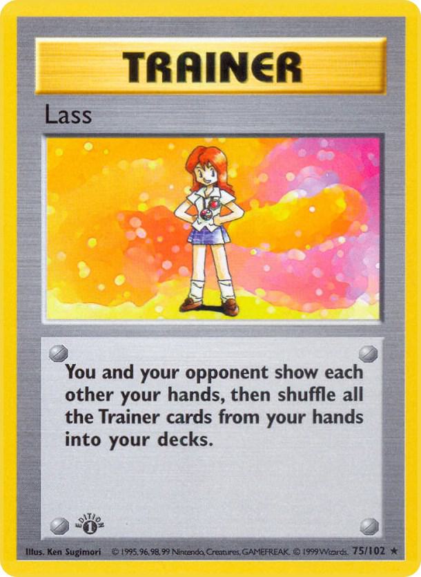 1999 Pokemon Base Set (Shadowless) 075/102 Lass Rare