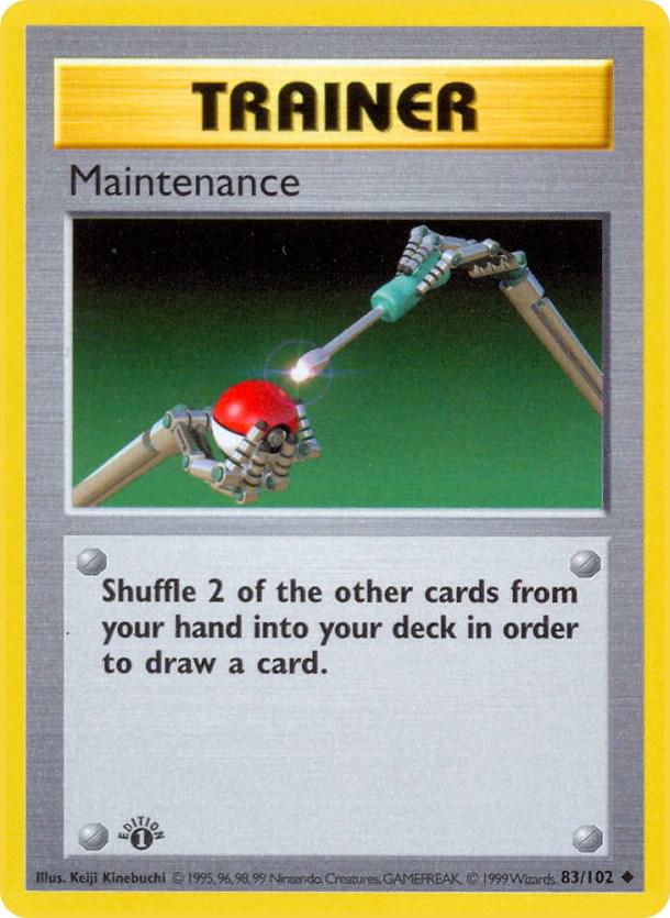 1999 Pokemon Base Set (Shadowless) 083/102 Maintenance Uncommon
