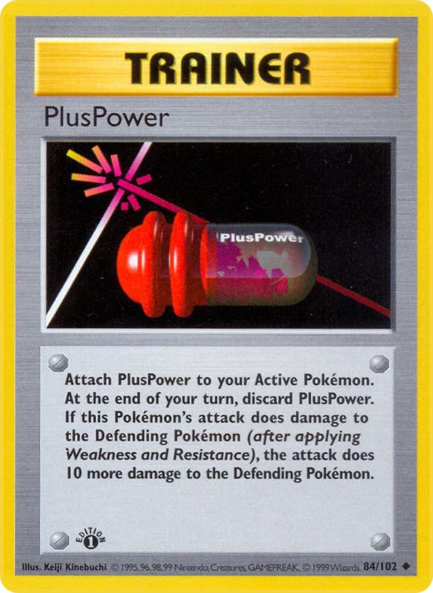 1999 Pokemon Base Set (Shadowless) 084/102 PlusPower Uncommon