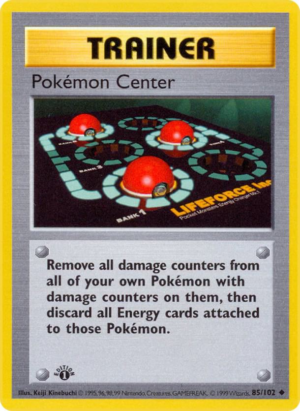 1999 Pokemon Base Set (Shadowless) 085/102 Pokemon Center Uncommon