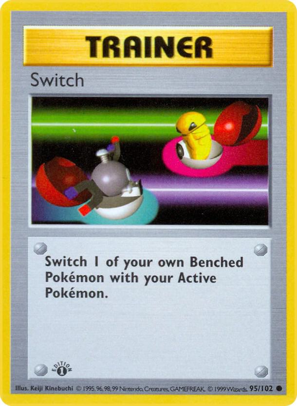 1999 Pokemon Base Set (Shadowless) 095/102 Switch Common