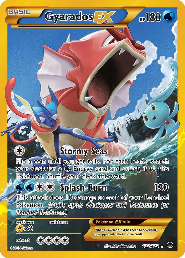 2016 Pokemon XY - BREAKpoint 123/122 Gyarados EX Secret Rare