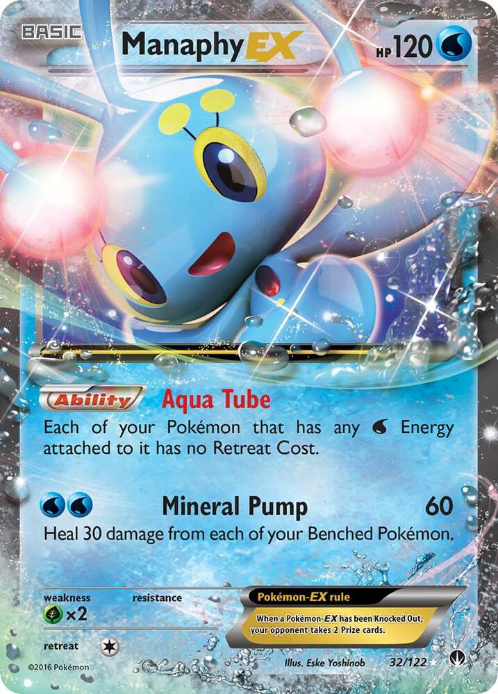 2016 Pokemon XY - BREAKpoint 32/122 Manaphy EX Ultra Rare