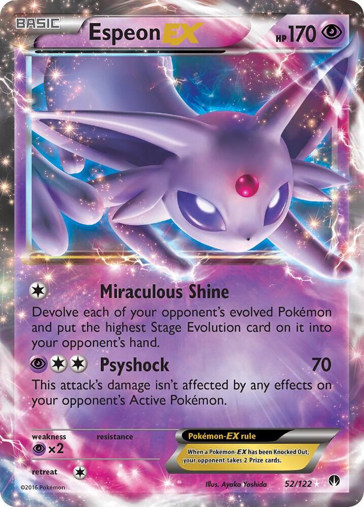 2016 Pokemon XY - BREAKpoint 52/122 Espeon EX Ultra Rare