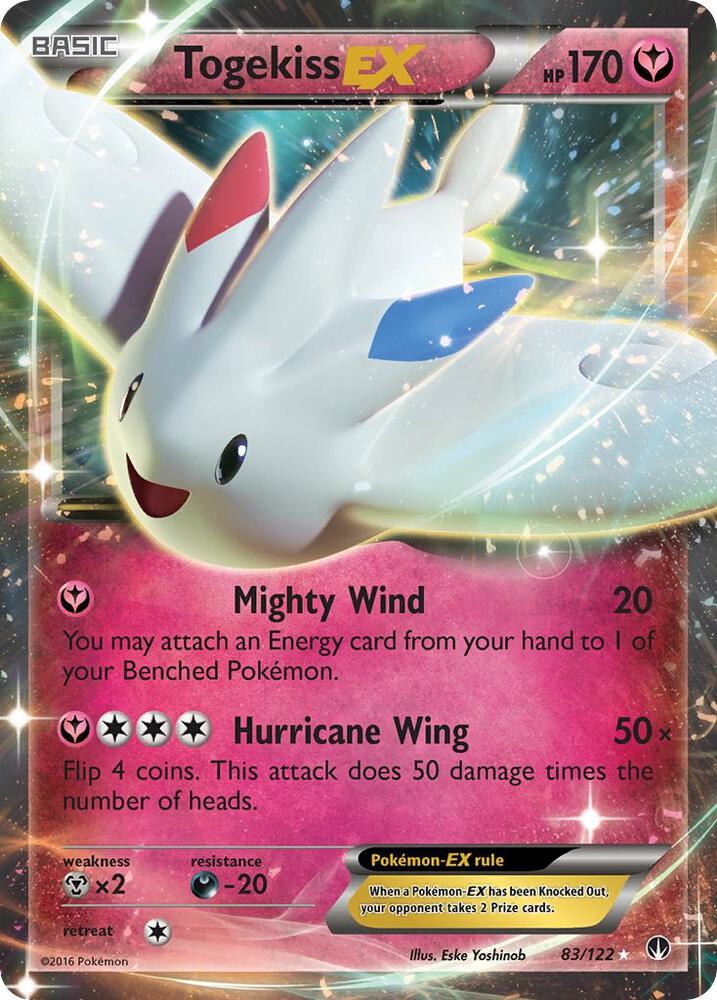 2016 Pokemon XY - BREAKpoint 83/122 Togekiss EX Ultra Rare