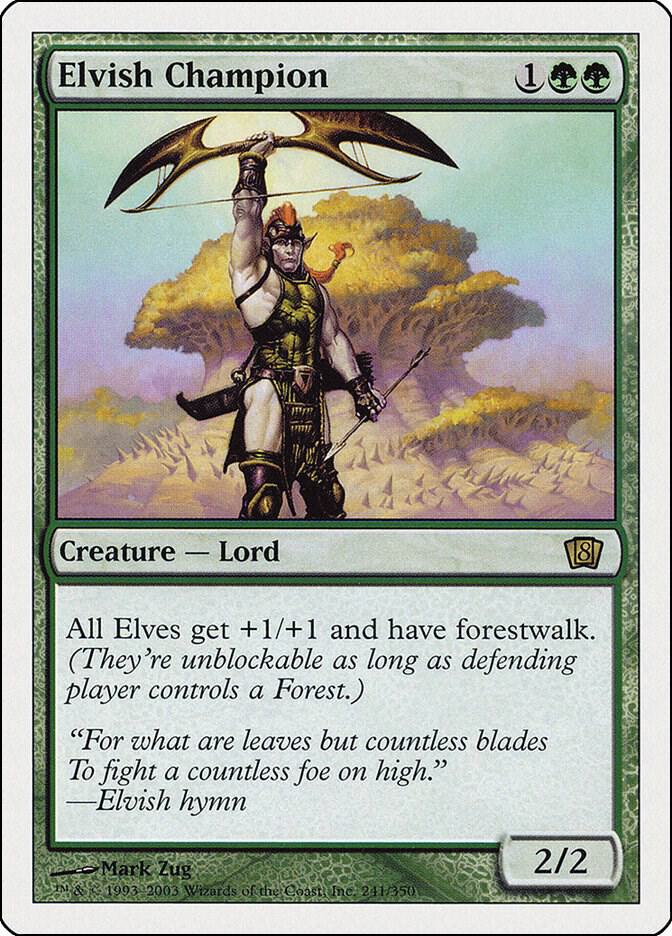 MTG 8th Edition 241 Elvish Champion R NM Foil