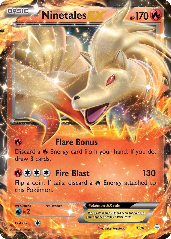 2016 Pokemon Generations 13/83 Ninetales EX Ultra Rare