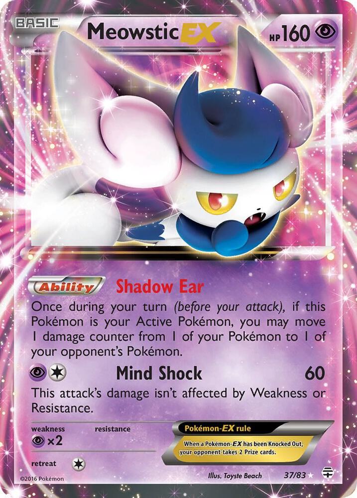 2016 Pokemon Generations 37/83 Meowstic EX Ultra Rare