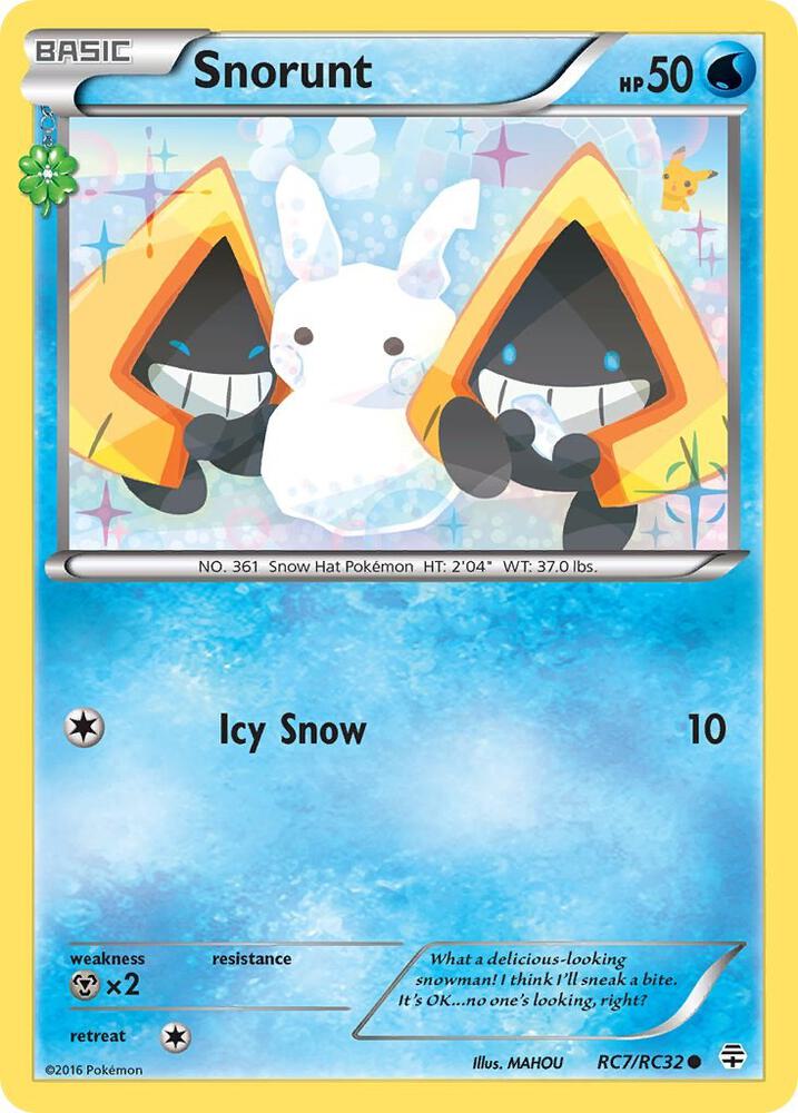 2016 Pokemon Generations: Radiant Collection RC7/RC32 Snorunt Common