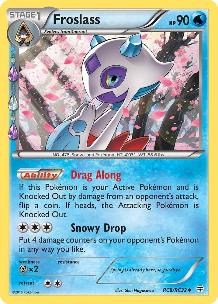 2016 Pokemon Generations: Radiant Collection RC8/RC32 Froslass Uncommon