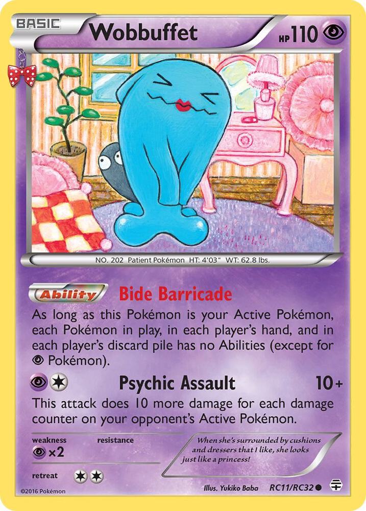 2016 Pokemon Generations: Radiant Collection RC11/RC32 Wobbuffet Common