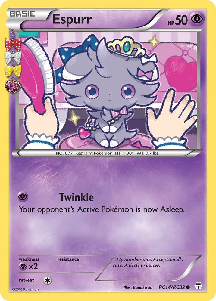 2016 Pokemon Generations: Radiant Collection RC14/RC32 Espurr Common