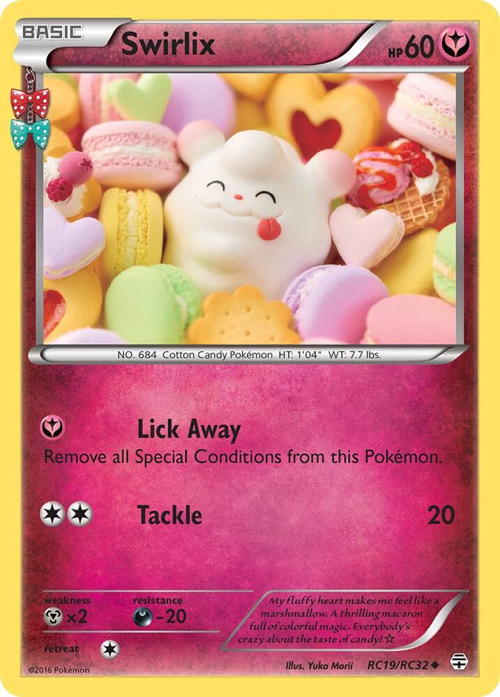 2016 Pokemon Generations: Radiant Collection RC19/RC32 Swirlix Uncommon