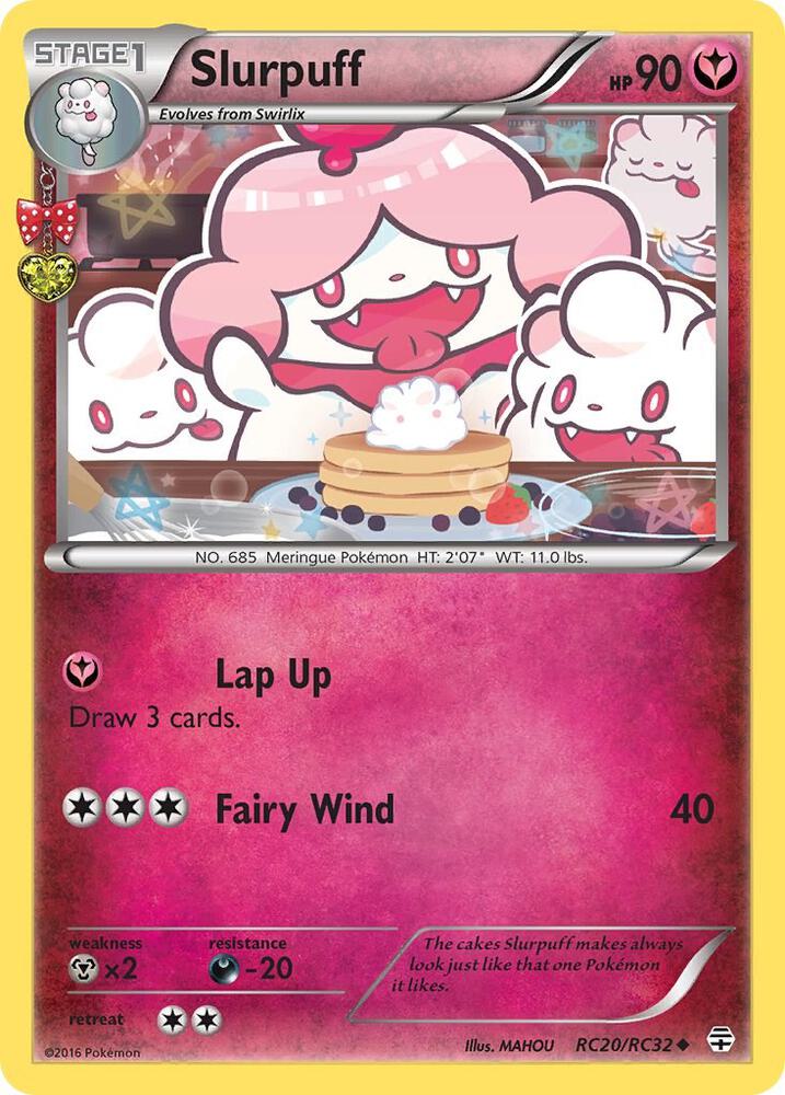 2016 Pokemon Generations: Radiant Collection RC20/RC32 Slurpuff Uncommon