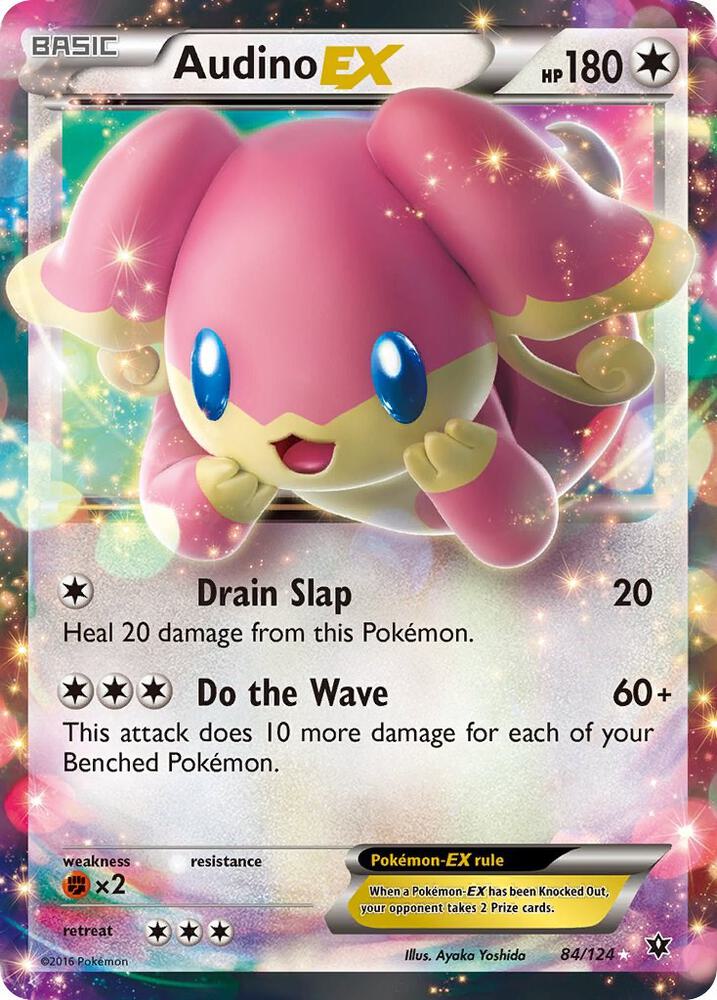 2016 Pokemon XY - Fates Collide 84/124 Audino EX Ultra Rare