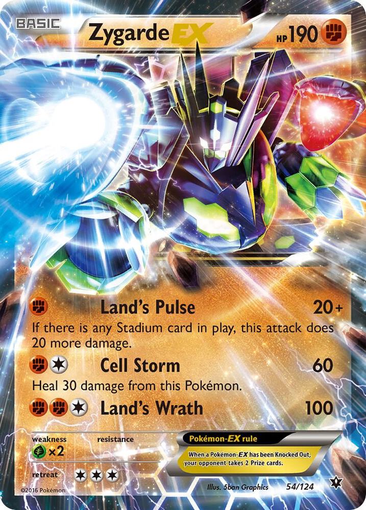 2016 Pokemon XY - Fates Collide 54/124 Zygarde EX Ultra Rare