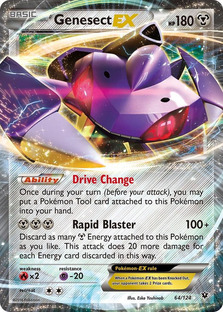 2016 Pokemon XY - Fates Collide 64/124 Genesect EX Ultra Rare