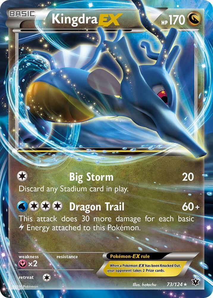 2016 Pokemon XY - Fates Collide 73/124 Kingdra EX Ultra Rare