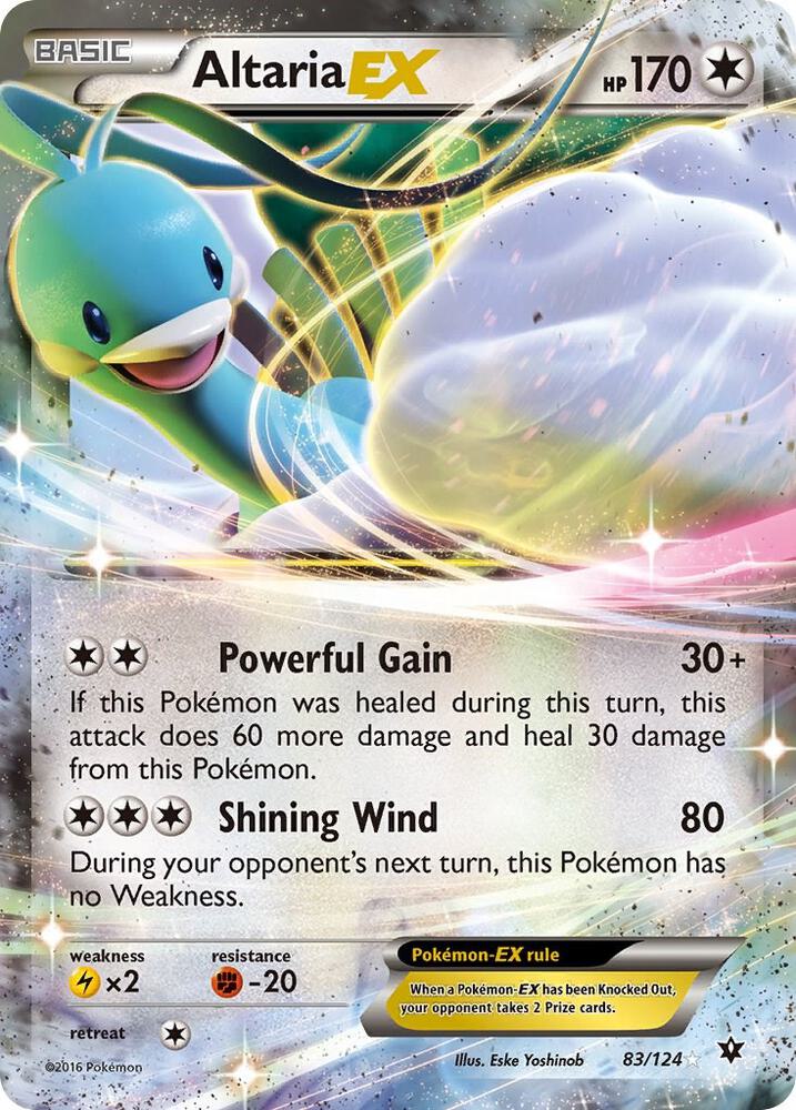 2016 Pokemon XY - Fates Collide 83/124 Altaria EX Ultra Rare