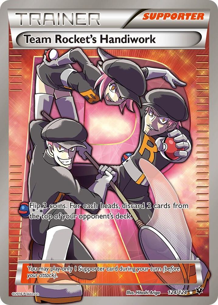2016 Pokemon XY - Fates Collide 124/124 Team Rocket's Handiwork Ultra Rare