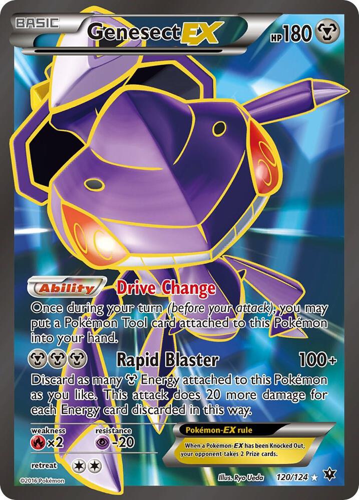 2016 Pokemon XY - Fates Collide 120/124 Genesect EX Full Art Ultra Rare