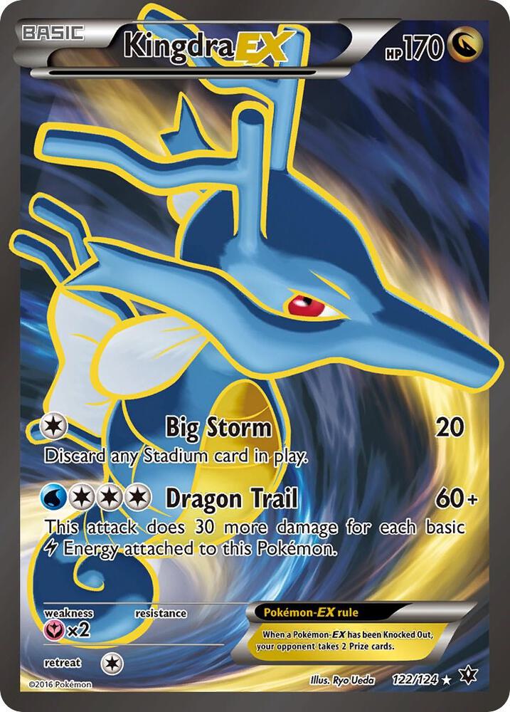2016 Pokemon XY - Fates Collide 122/124 Kingdra EX Full Art Ultra Rare