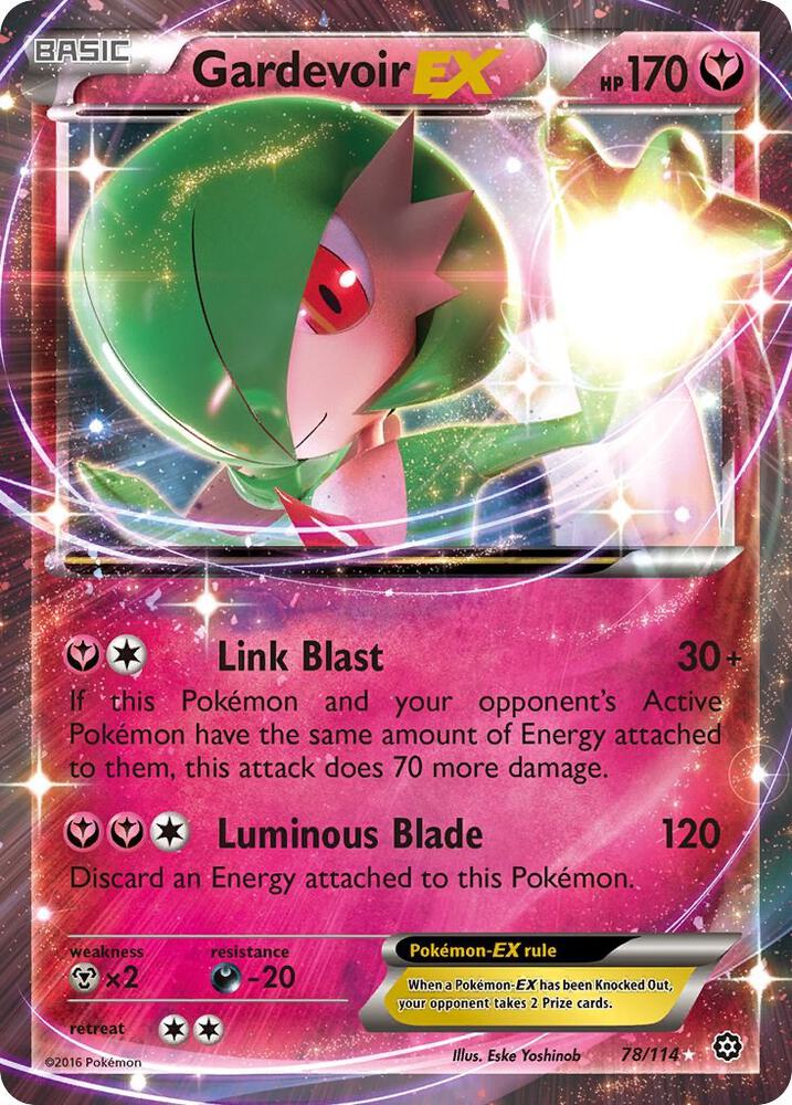 2016 Pokemon XY - Steam Siege 78/114 Gardevoir EX Ultra Rare