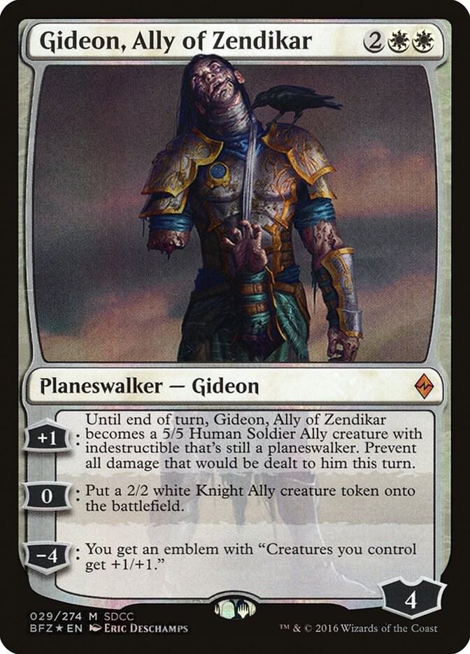 MTG Media Promos 29 Gideon, Ally of Zendikar (SDCC 2016 Exclusive) P NM Foil