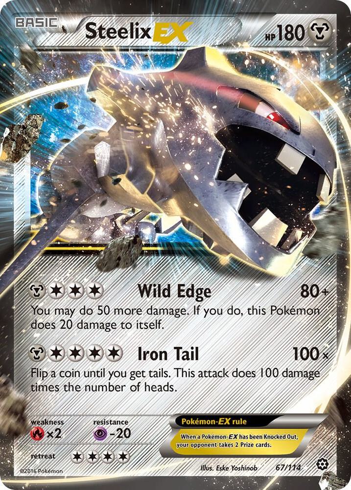 2016 Pokemon XY - Steam Siege 67/114 Steelix EX Ultra Rare