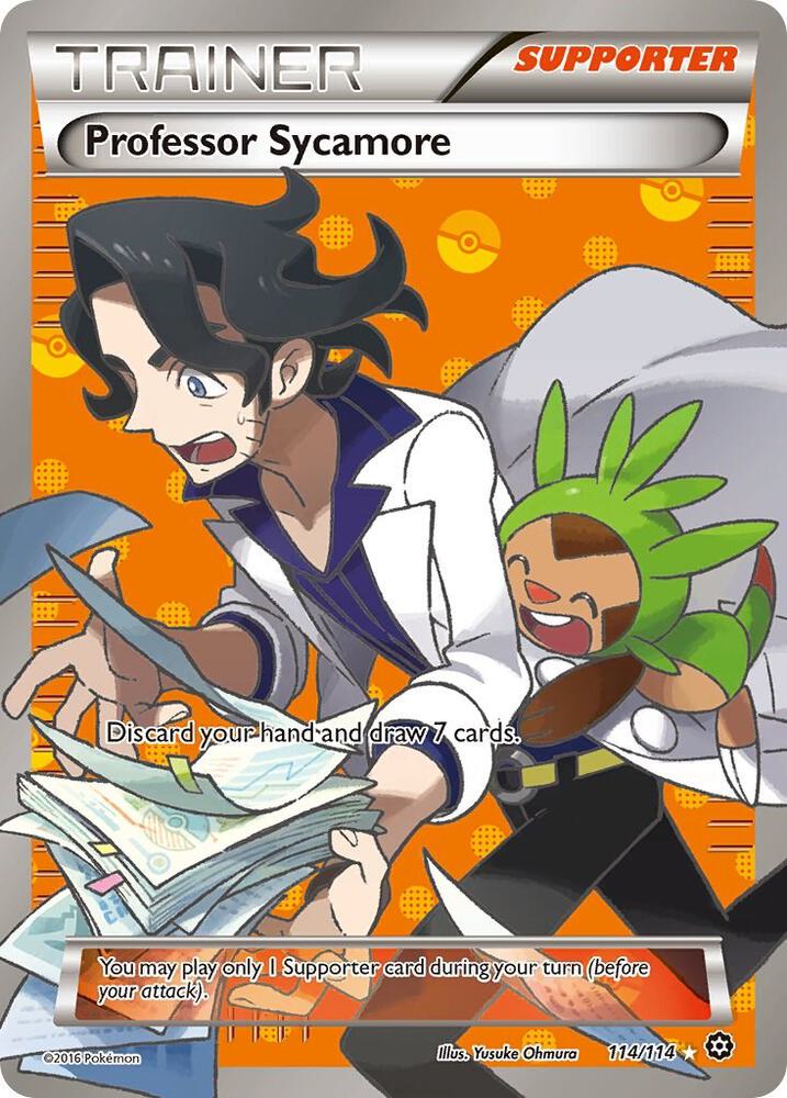 2016 Pokemon XY - Steam Siege 114/114 Professor Sycamore Ultra Rare