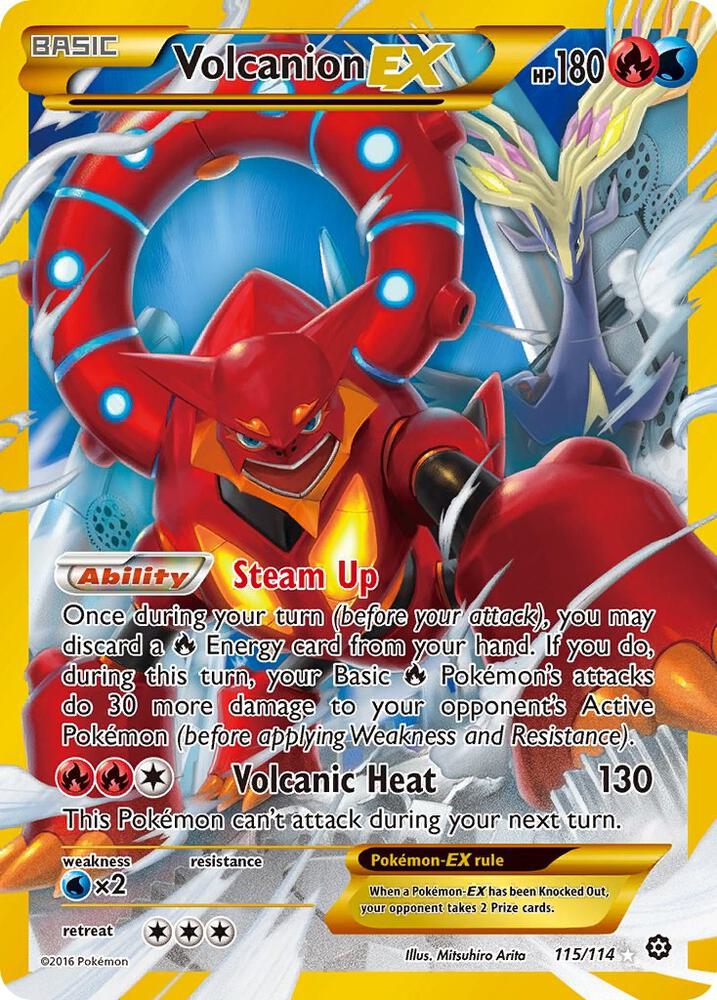 2016 Pokemon XY - Steam Siege 115/114 Volcanion EX Secret Rare